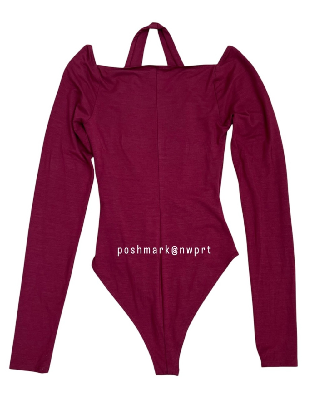 Reformation 🩰 Noa NYC Ballet Knit Bodysuit Cut Out Top XS Chianti Burgundy Wine - Picture 6 of 10